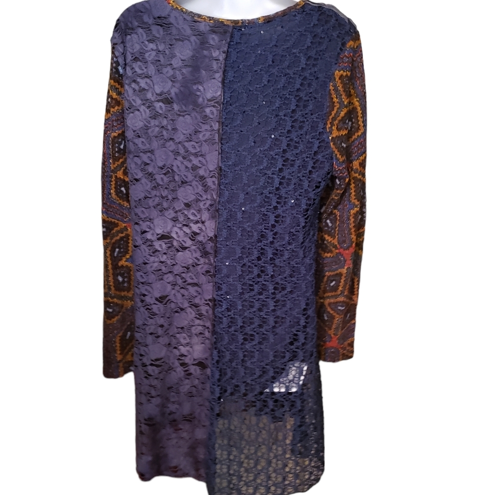 Paris Muse Boho Color Block Multi Media Tunic - image 2